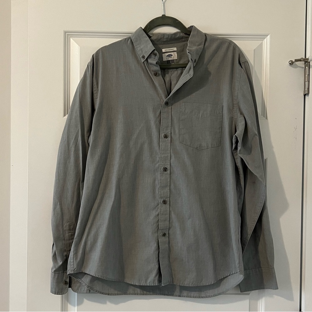 Gray Button Down
